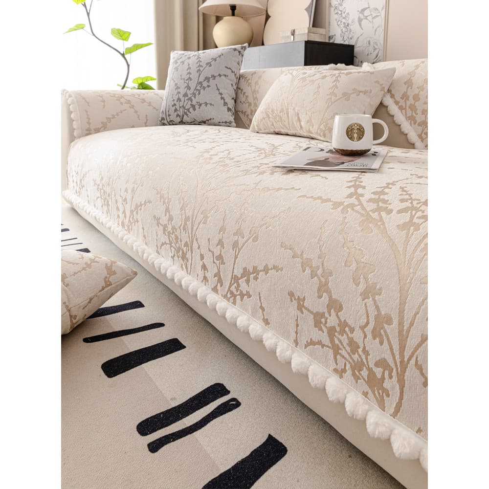Almofada de sofá americano quatro estações Universal Chenille almofada antiderrapante High-end couro sofá capa toalha tr