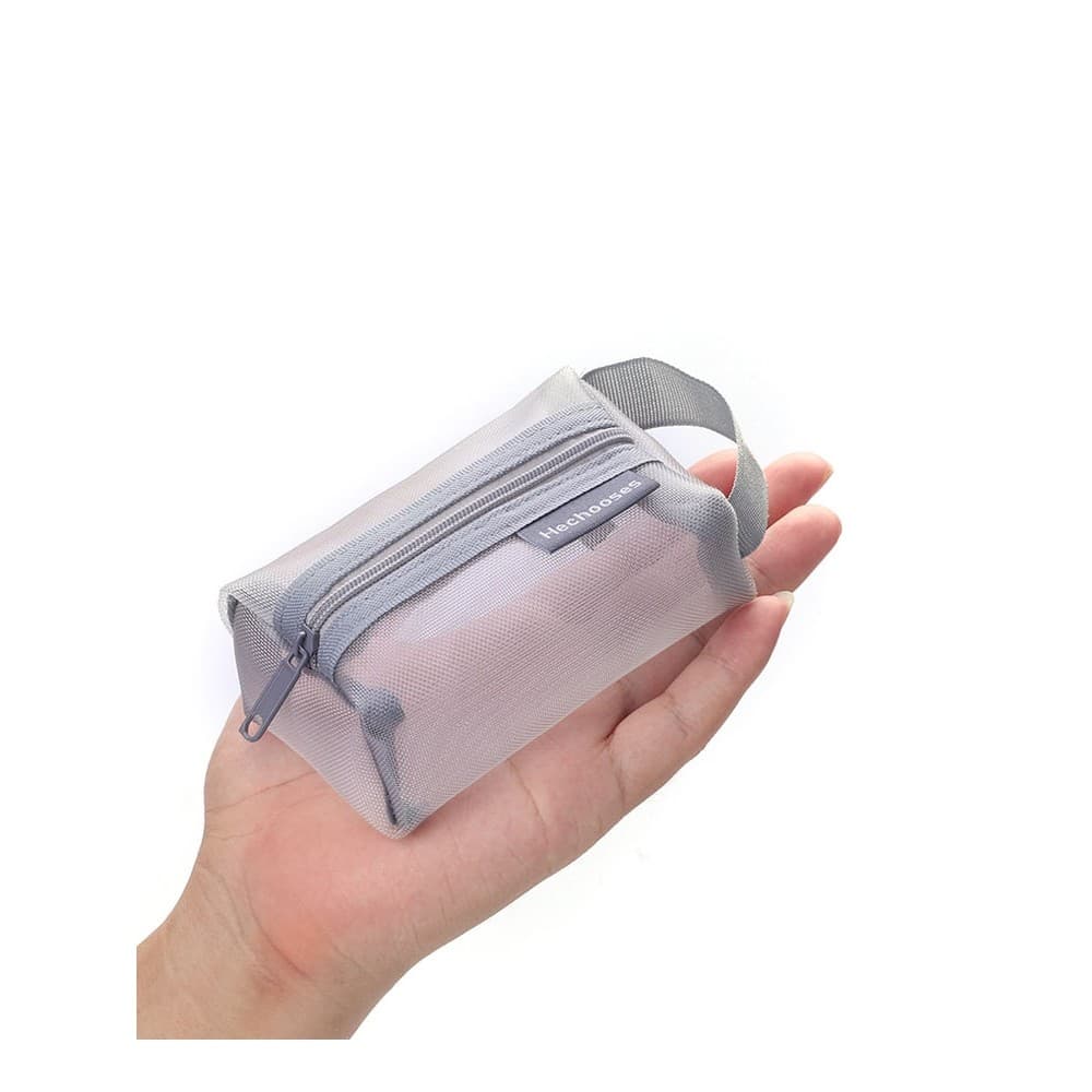 Mini saco cosmético portátil feminino batom saco pequena grade respirável 2023 novo estilo saco no saco portátil mudança