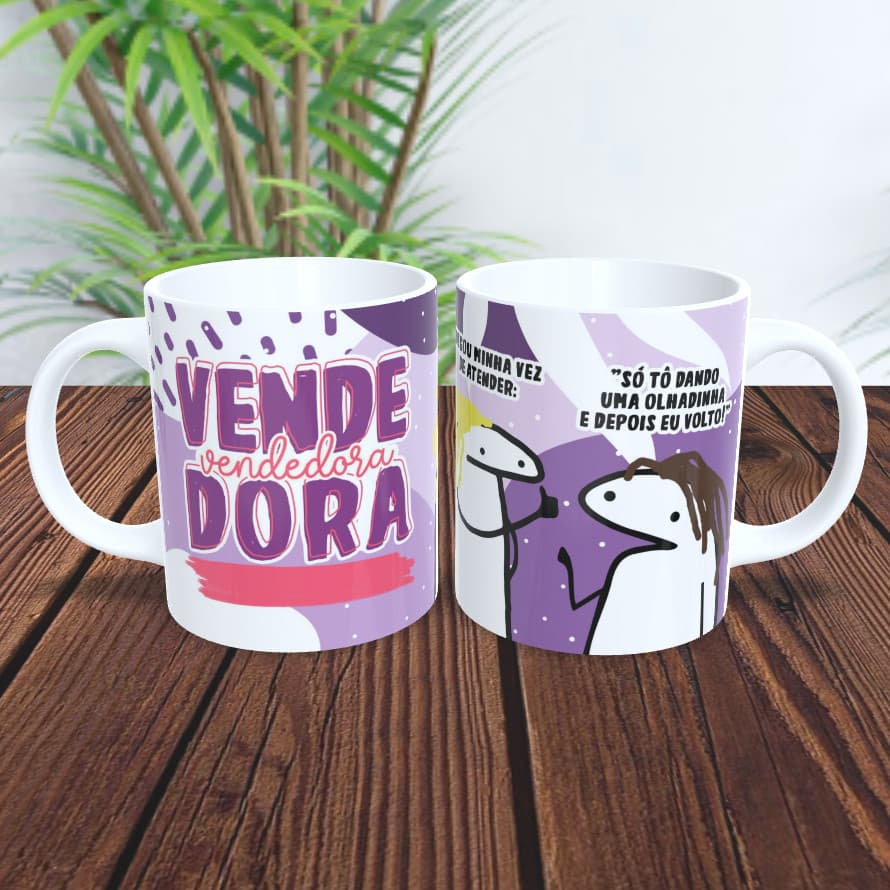 Caneca Flork para Vendedores! Vendedor e Vendedora! Em Promoção + Envio em 24 horas!