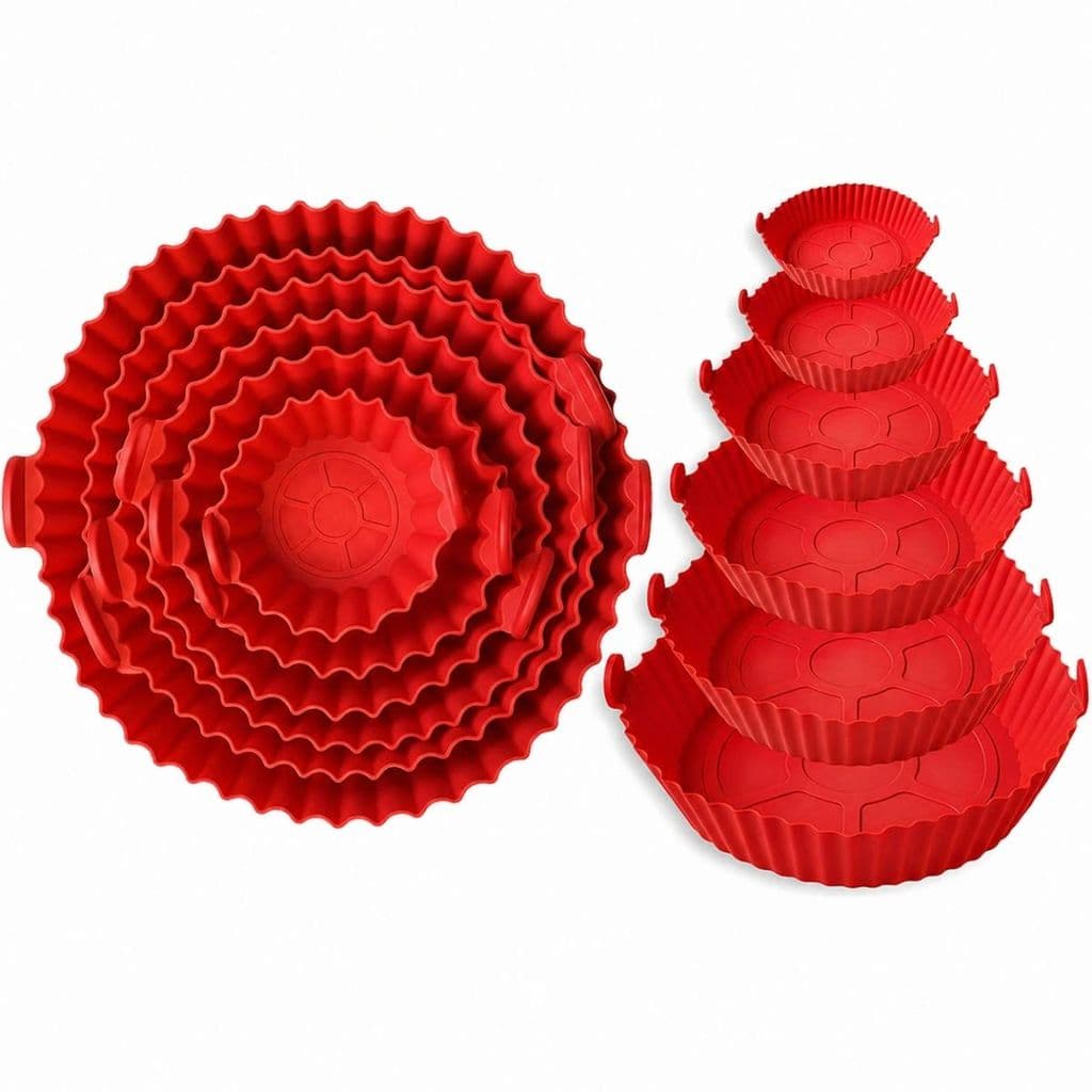 Jogo Formas Silicone Airfryer 6 Peças Reutilizável Cozinha Cosy
