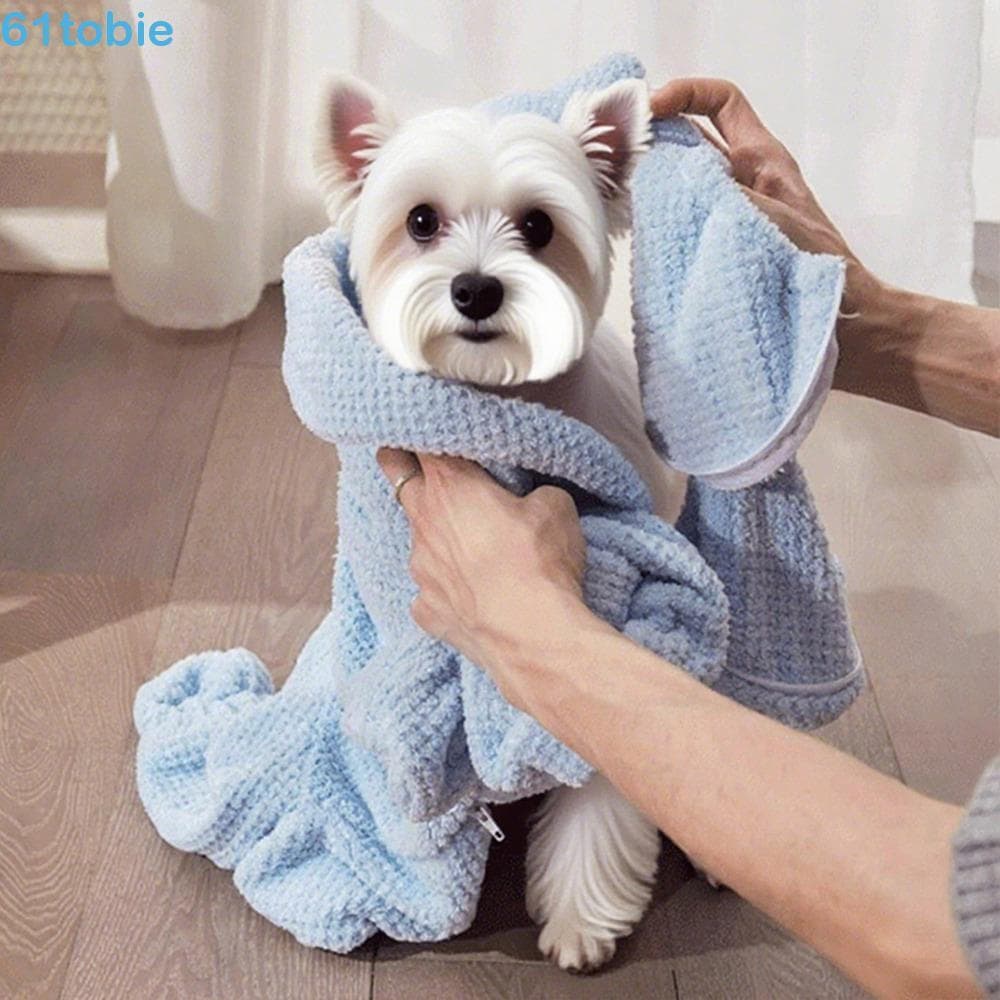 Roupão De Banho Para Animais De Estimação TOBIE , Roupas Macias Com Cobertura Completa , Casaco Absorvente De Secagem Rá