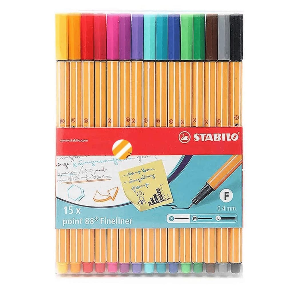 Caneta Stabilo Point 8815 Estojo 15 Cores- Sertic