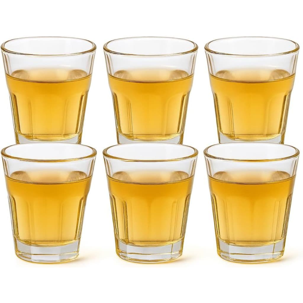 Conjunto 6 Copos de Dose 45ml – Vidro Resistente para Tequila, Cachaça, Whisky e Shots, Jogo 6 Copos Dose Vidro Transpar