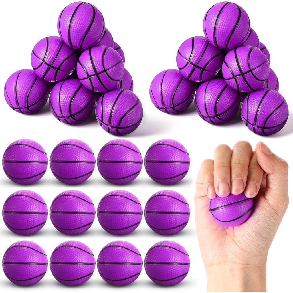 Pacote com 36 Mini Bolas de Basquete Antiestresse de 1,6 Polegadas, Mini Bolas de Espuma para Basquete, Lembrancinhas de