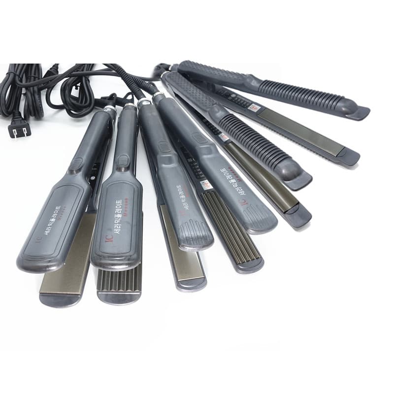 Tala elétrica romana pequena alisador de cabelo alisamento milho Perm alisamento ondulação dupla utilização colisão em f