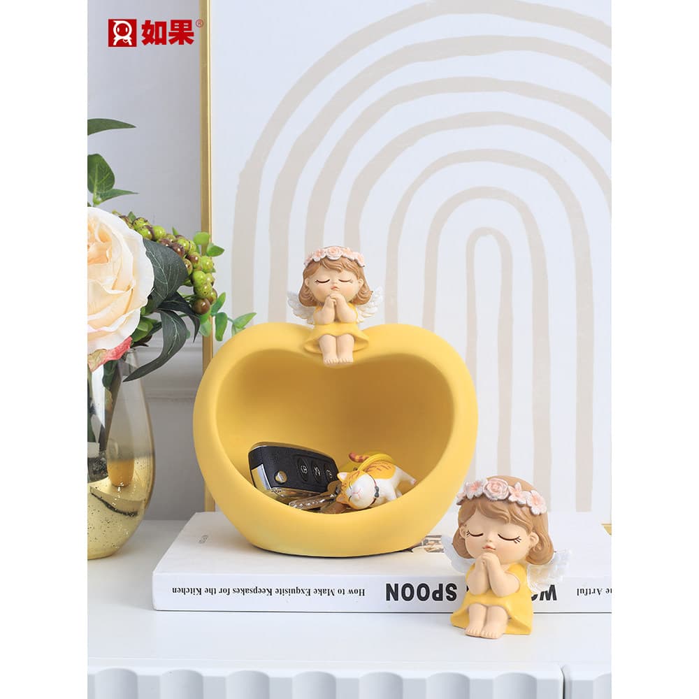 Bonito anjo entrada casa entrada chave armazenamento decoração criativa sala de estar decoração escritório Desktop mesa
