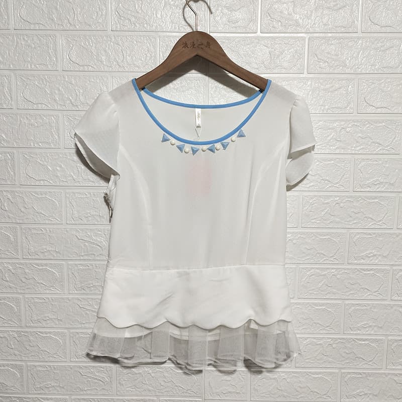 Atraente verão Casual All-Match cintura estreita mais magro olhar temperamento meninas profissional Chiffon de manga cur