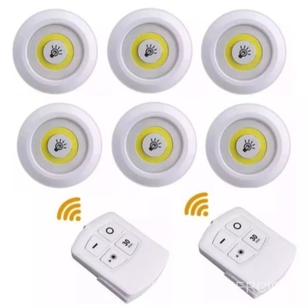 9/12/15 Pcs Lampada Luminaria Led Spot Sem Fio Controle Remoto Luz LED.