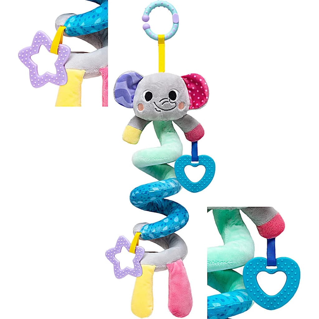 Móbile Espiral Buba Elefante Atividades Bebê Carrinho Berço Sensorial