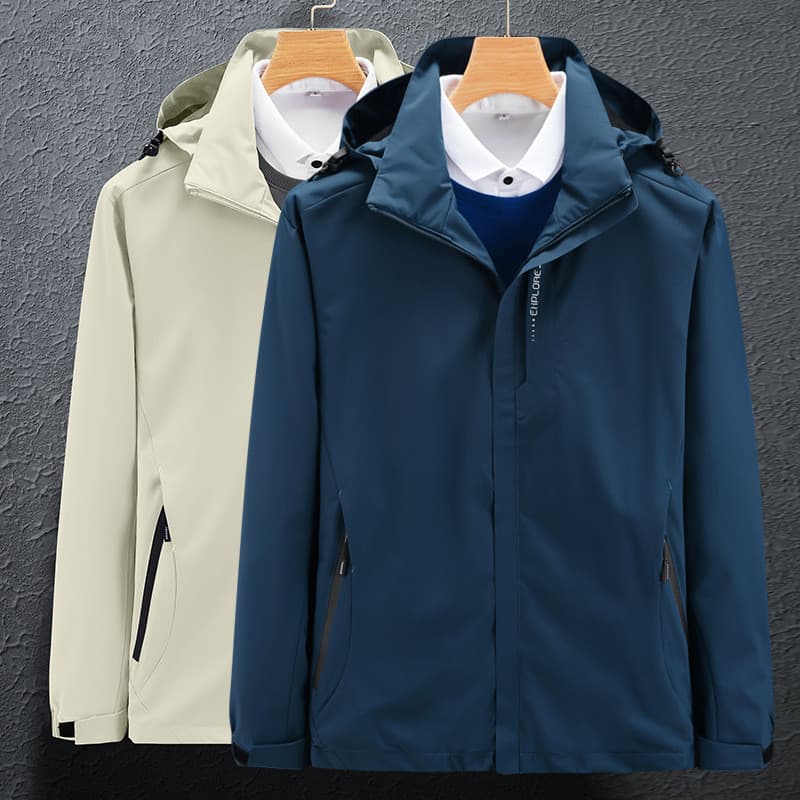 Jaqueta ao ar livre das mulheres dos homens estilo fino jaqueta de camada única à prova dwaterproof água jaqueta única-C