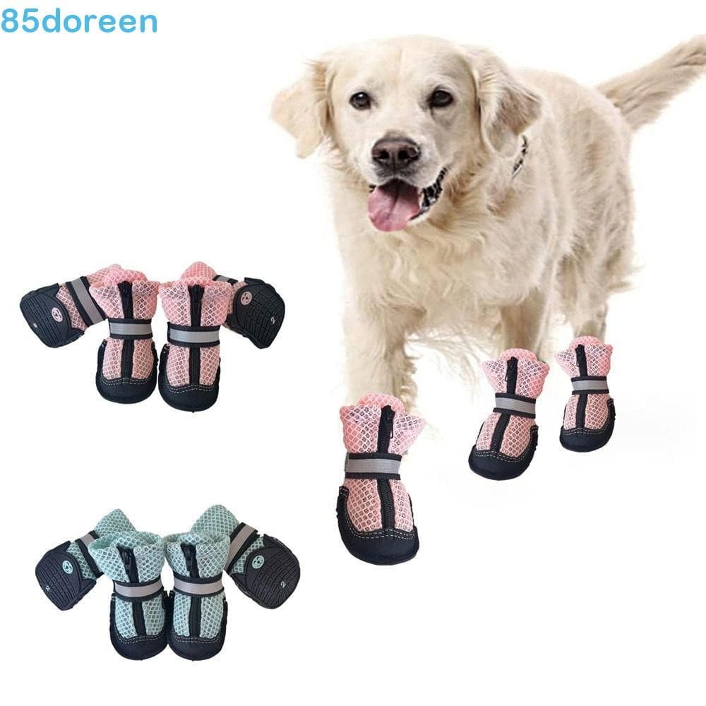DOREEN1 Sapatos De Rede Para Cães , Macios De Malha Resistentes Ao Desgaste , Antiderrapantes Com Capa De Sapato Animais
