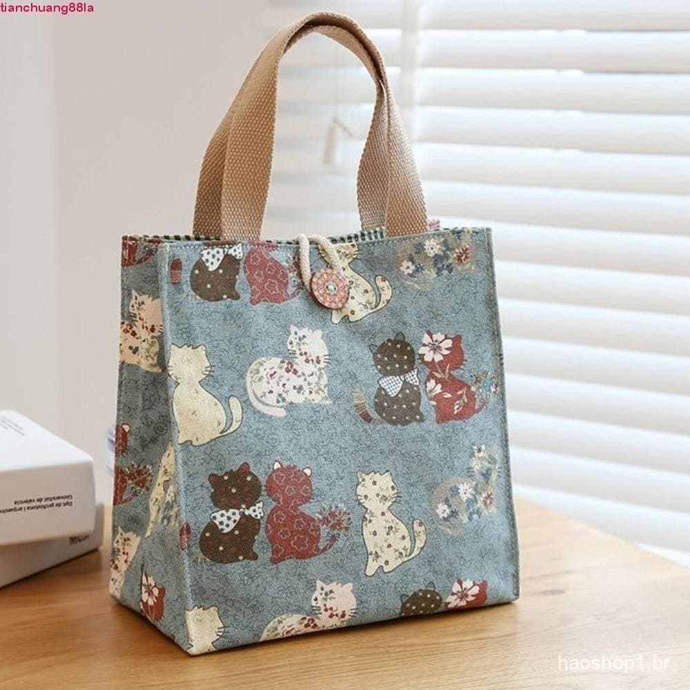 Bolsa Térmica TIANCHUANG, Bolsa de Almoço Reutilizável de Lona, Bolsa Portátil para Mães com Design Moderno YLPT