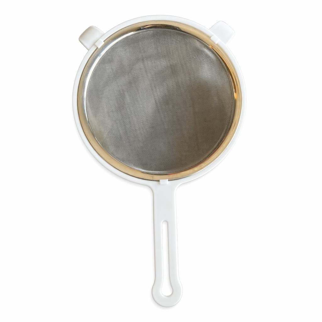 Peneira Inox 16,8cm Cabo Plástico Cozinha Uso Doméstico Coar Farinha