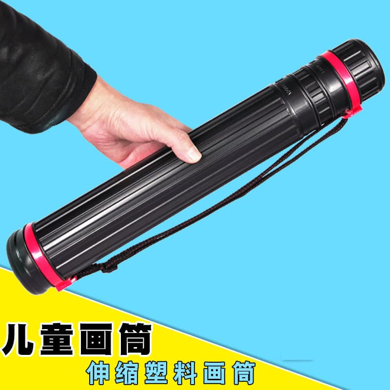 Marca aeroespacial pintura tubo preto caligrafia pintura tubo de papel plástico retrátil diâmetro 8cm comprimento 64cm p