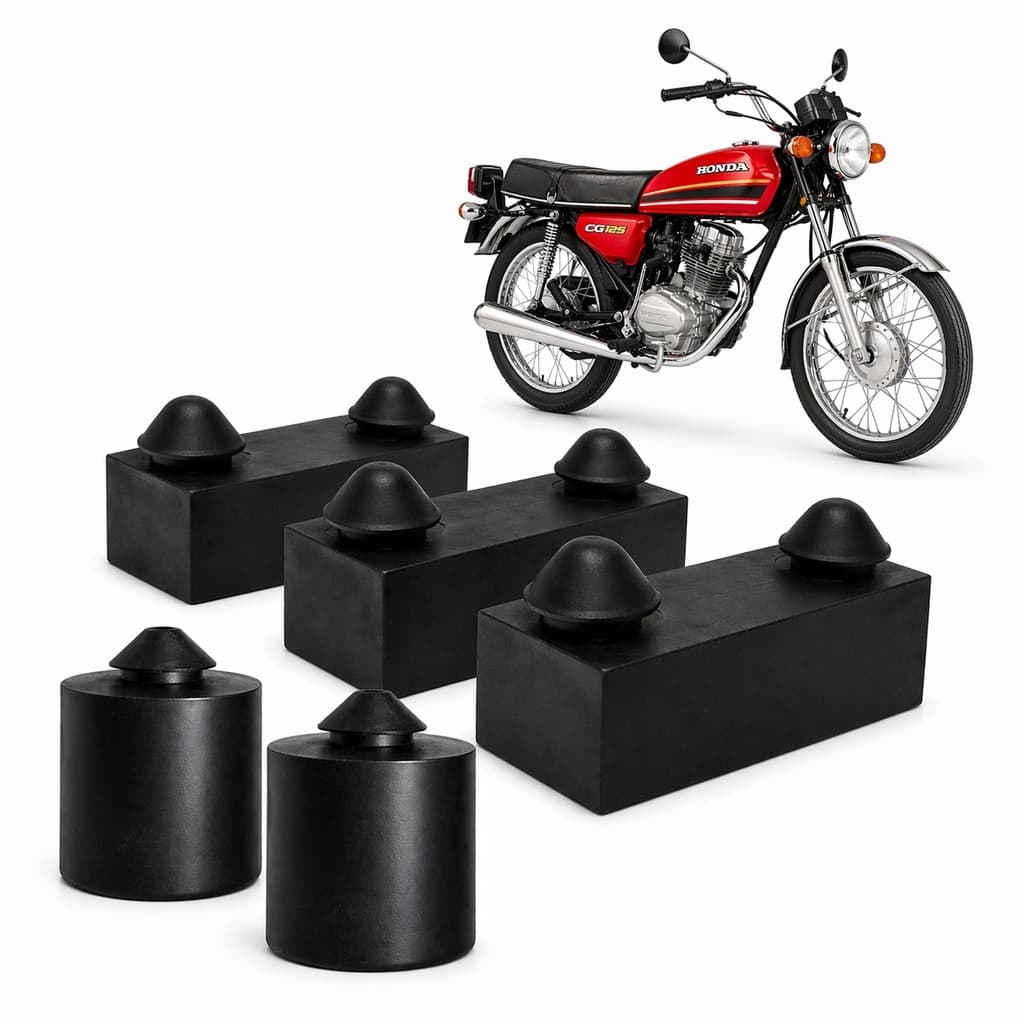 Kit 5 Borrachas De Apoio Do Banco  Assento Honda Cg Ml Today