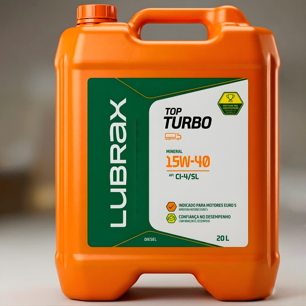 Óleo Motor 15w40 Top Turbo Essencial Lubrax 20 Litros API CI-4 SAE 15W-40.