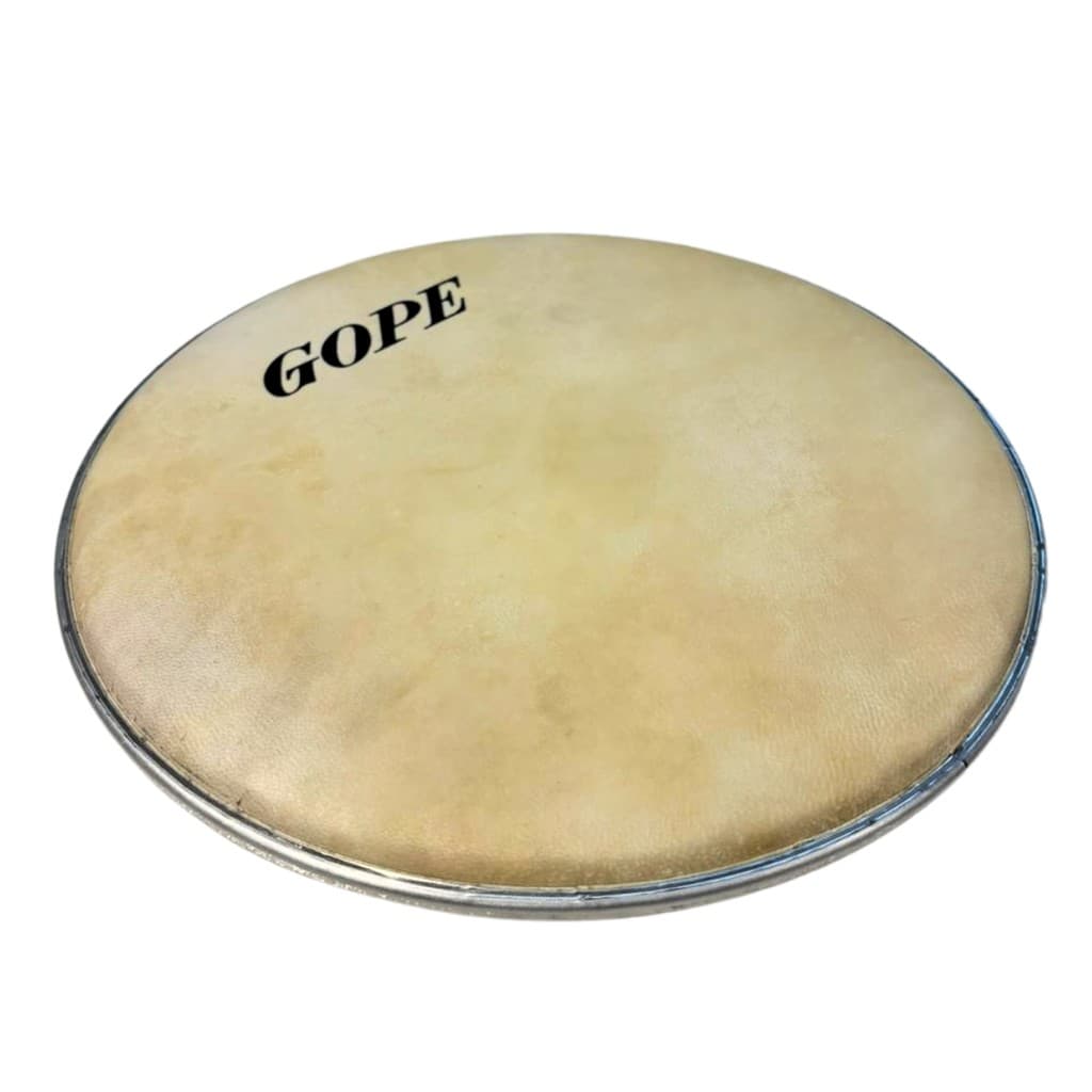 PELE GOPE COURO ANIMAL 11 POL MONTADA REBOLO PANDEIRO 1511C