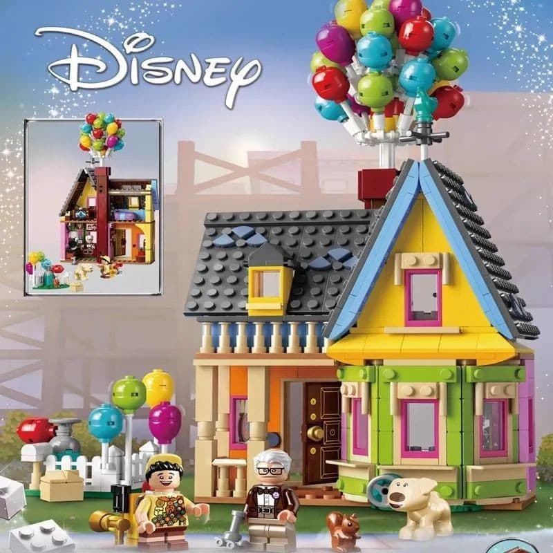 598 pçs compatível Lego 43217 casa voadora via ao redor das crianças montagem educacional blocos de construção brinquedo