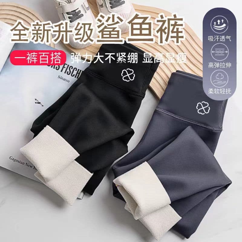 Meninas calças de tubarão primavera outono exterior Wear crianças Leggings outono inverno forro de lã engrossado alta el