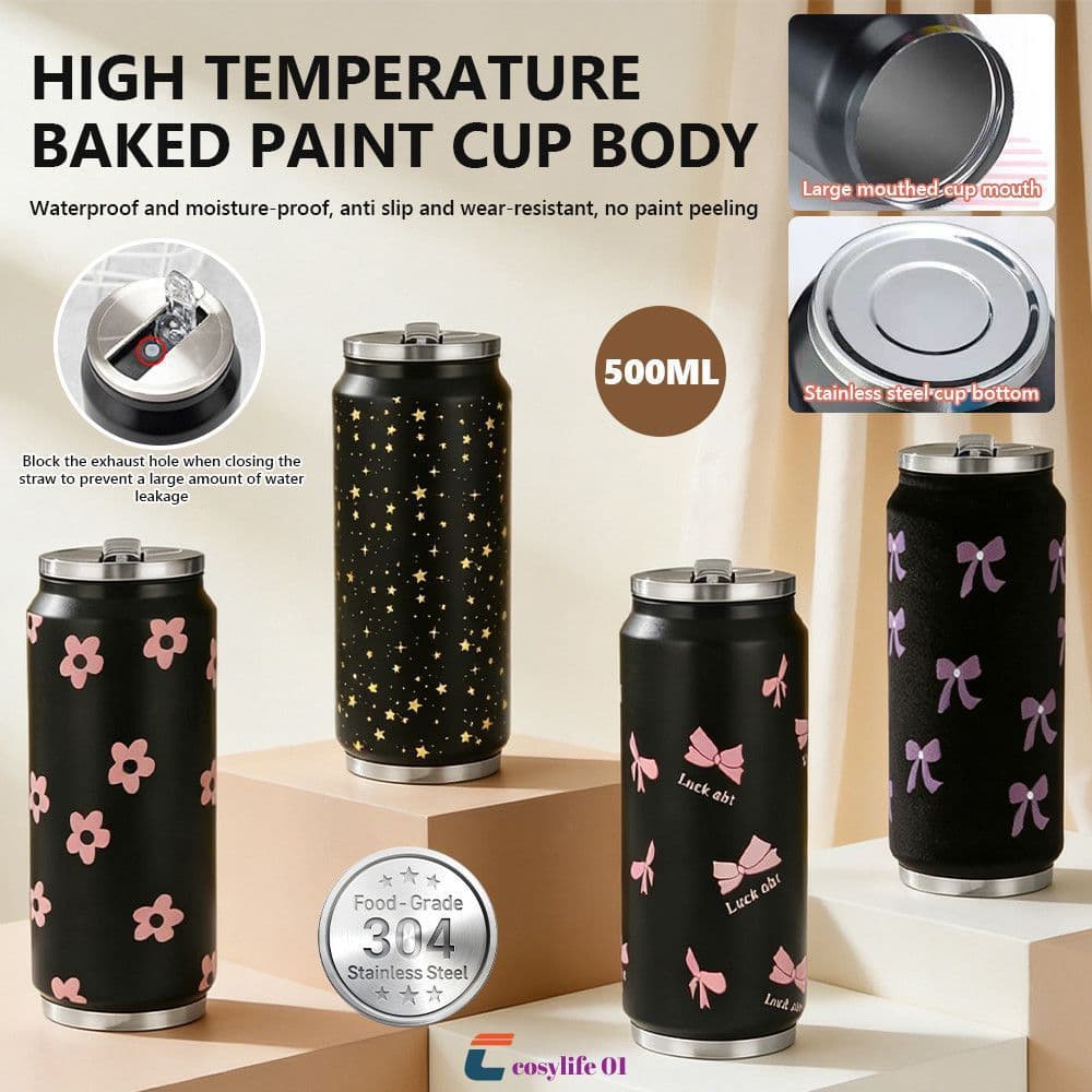 Garrafa Térmica De Aço Inoxidável De 500ml Com Grande Capacidade E Fecho A Vácuo - COSYLIFE01