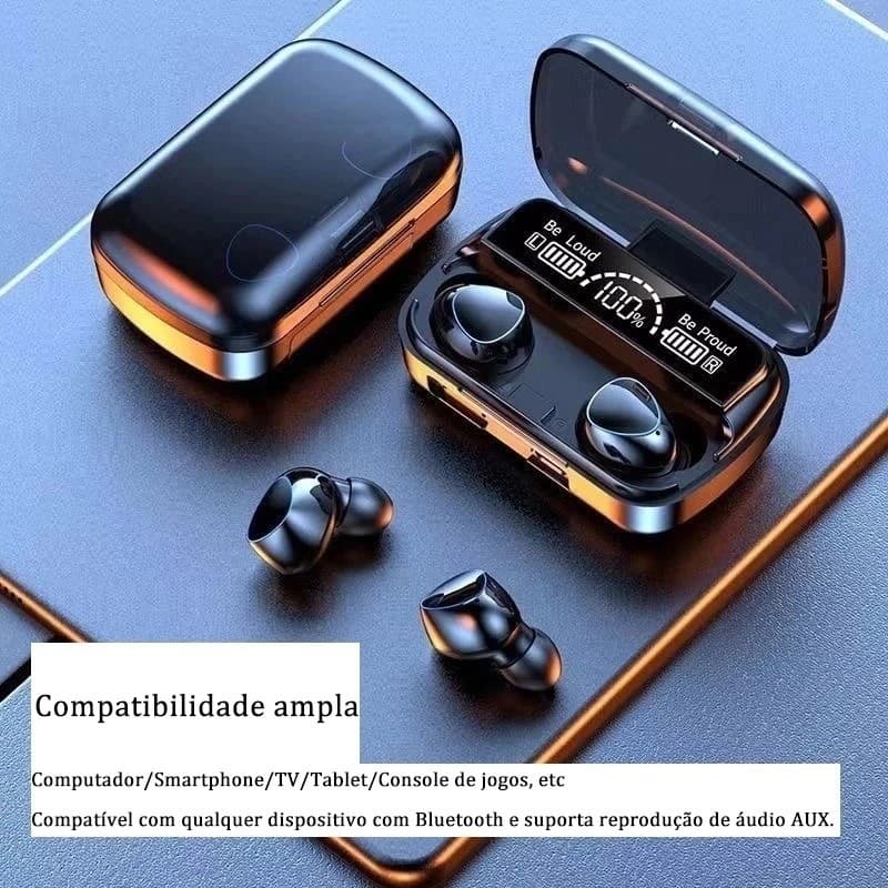 M10 Bluetooth 5.3 Fones de ouvido sem fio TWS estéreo com carregador Power Bank-TC