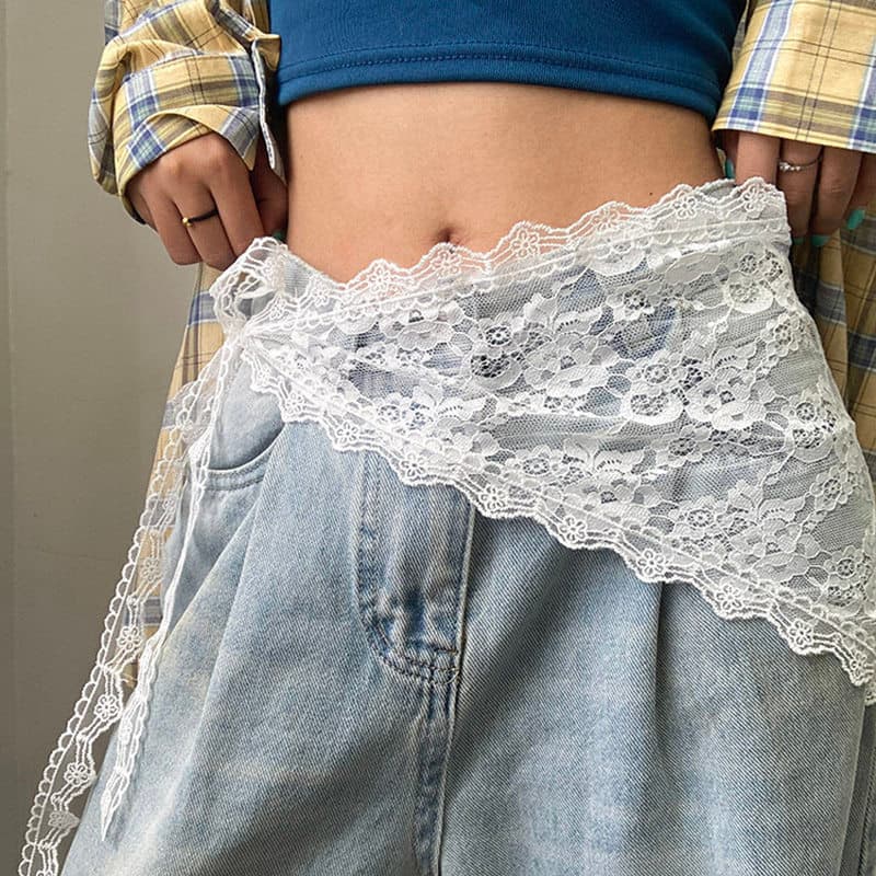 Acessórios De Roupas Da Moda Na Gravata De Renda Lenço De Cintura Decoração Triangular Avental Multiuso Pode Ser Usado P