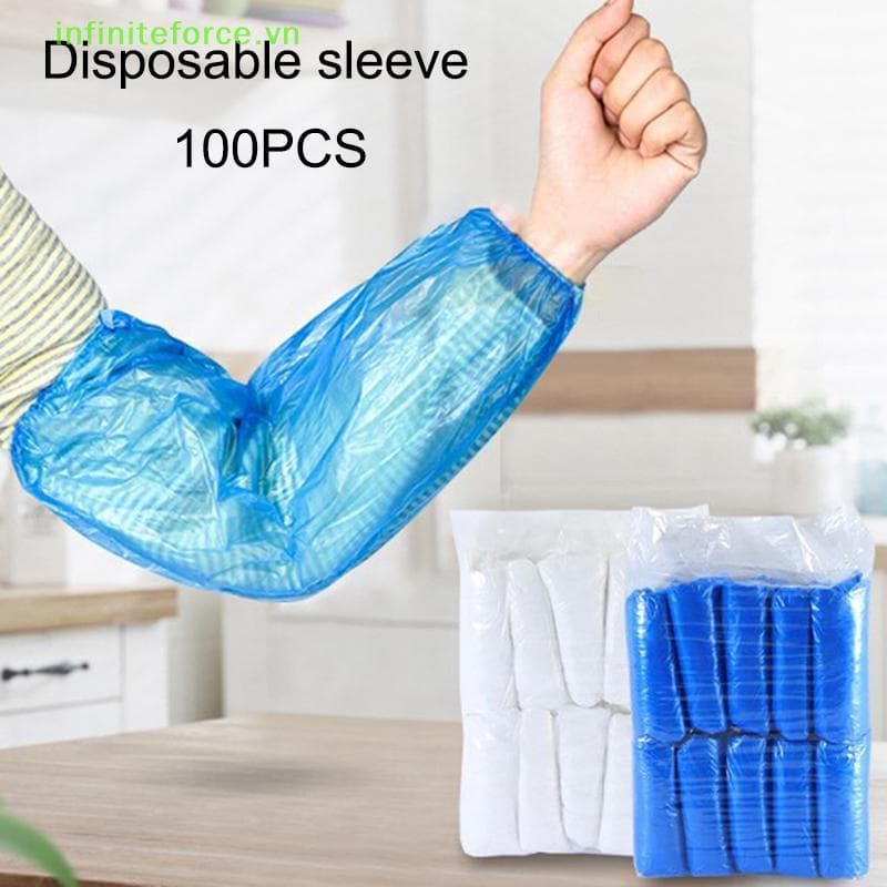Capa Protetora Descartável À Prova De Óleo Para Braço , 100 Peças , Com Pulso Elástico , Acessórios Cozinha E Restaurant