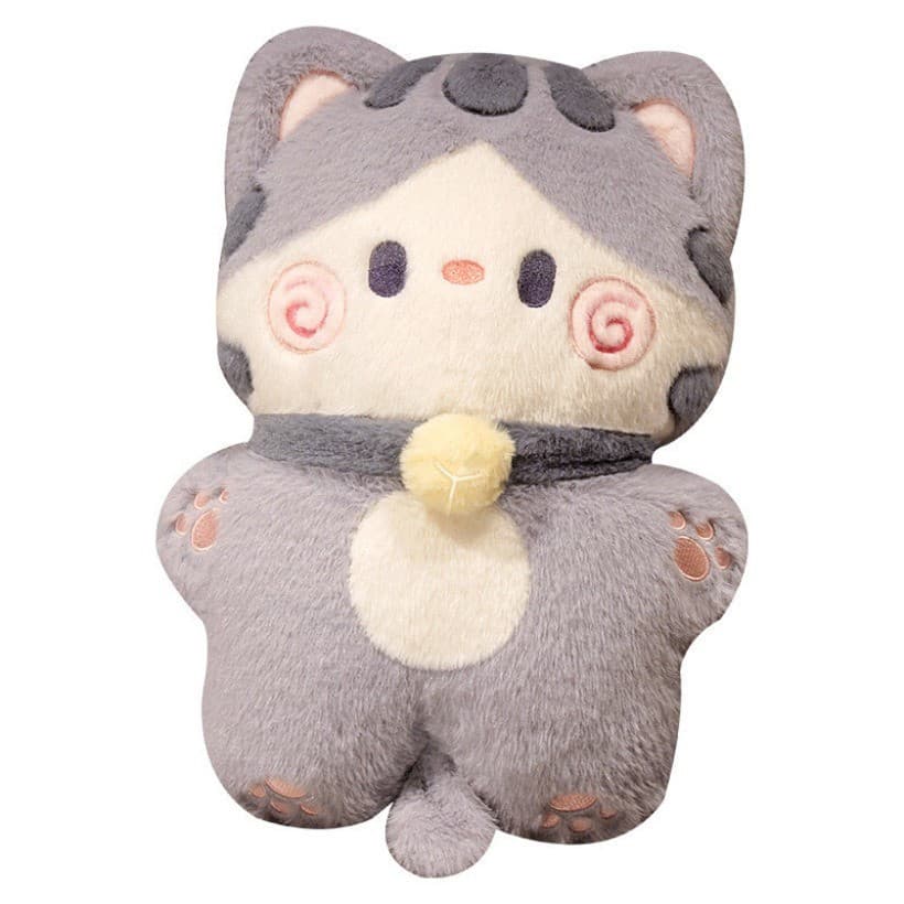 Super macio toque abraço gato boneca bonito gato boneca brinquedo de pelúcia menina calmante dormir travesseiro presente