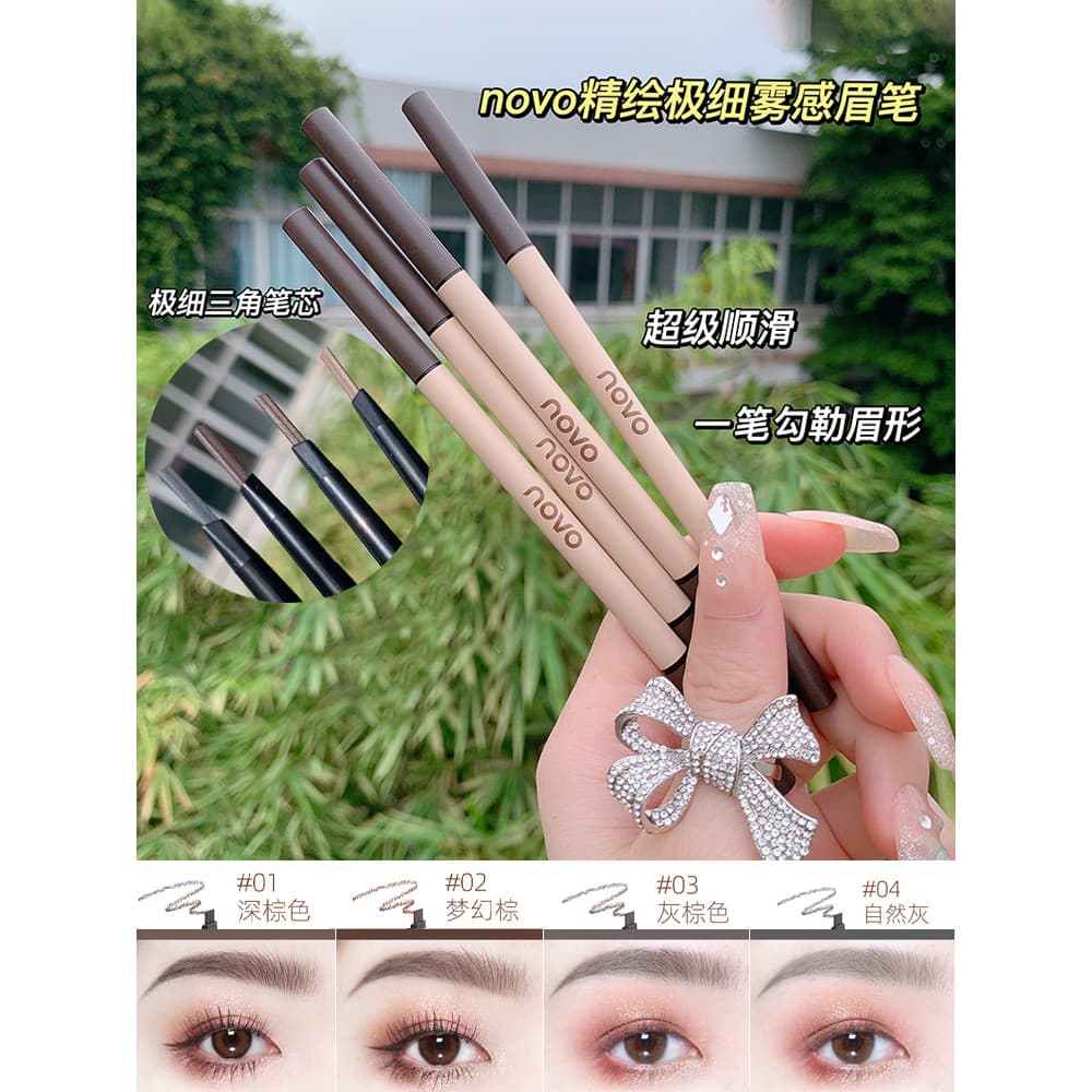 Lápis de sobrancelha triangular ultrafino, Natural, à prova d'água, à prova de suor, de longa duração, não desbota, raíz