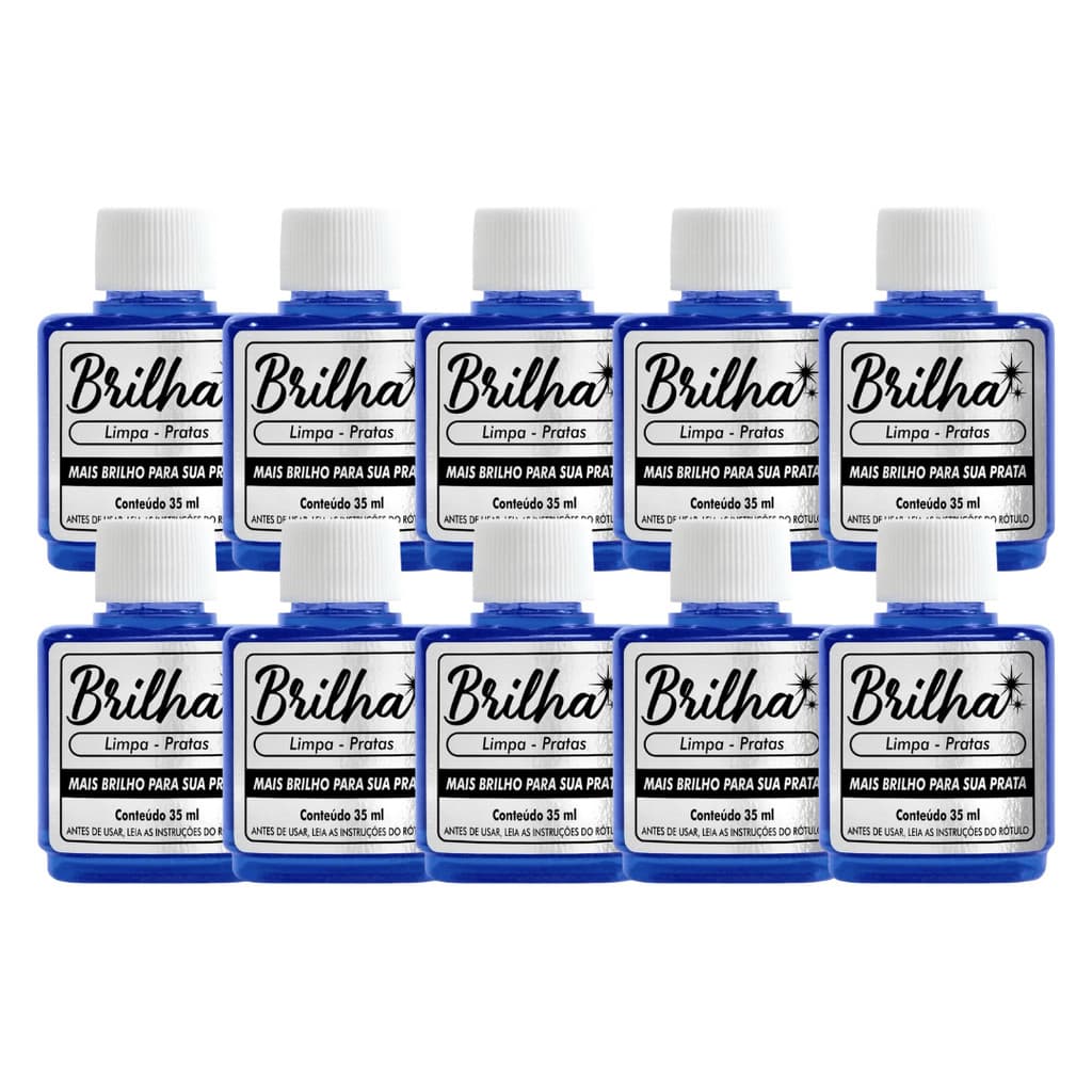 10 Limpa Prata Brilha 35ml - Kit Atacado