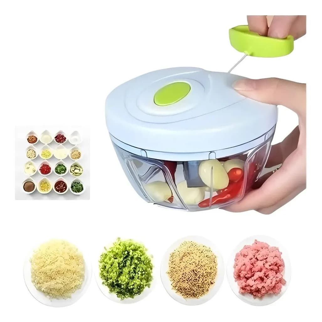 Triturador Alho Cebola Manual Processador Picador Fatiador Legumes