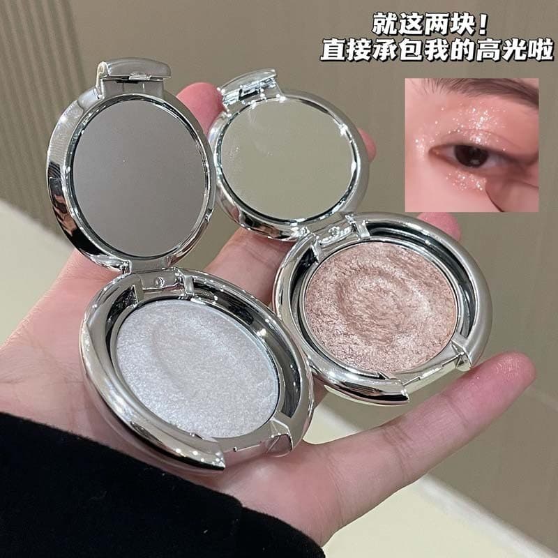 Sombra de luz entrelaçada creme de alto brilho diamante estroboscópio perolado Flash fino tridimensional deitado bicho d
