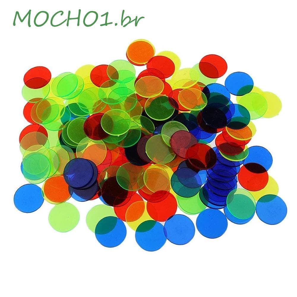 MOCHO1 Bingo Chip Carnaval Jogos Transparentes Chips Redondos Moeda De Plástico Brinquedos Educativos
