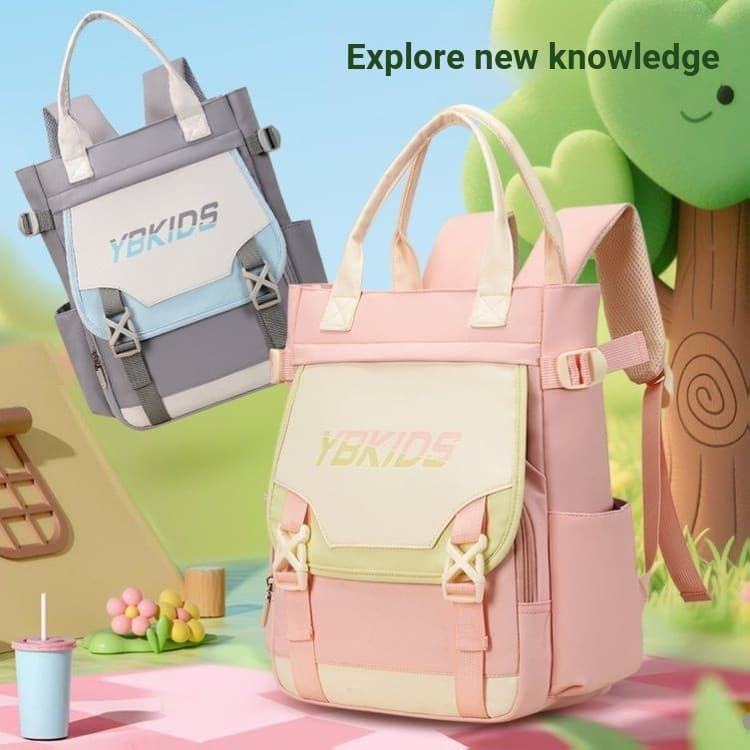 Fresco doce contraste cor costura mini mochila de alto valor grau 1-3 estudante mochila leve bonito menina mochila moda