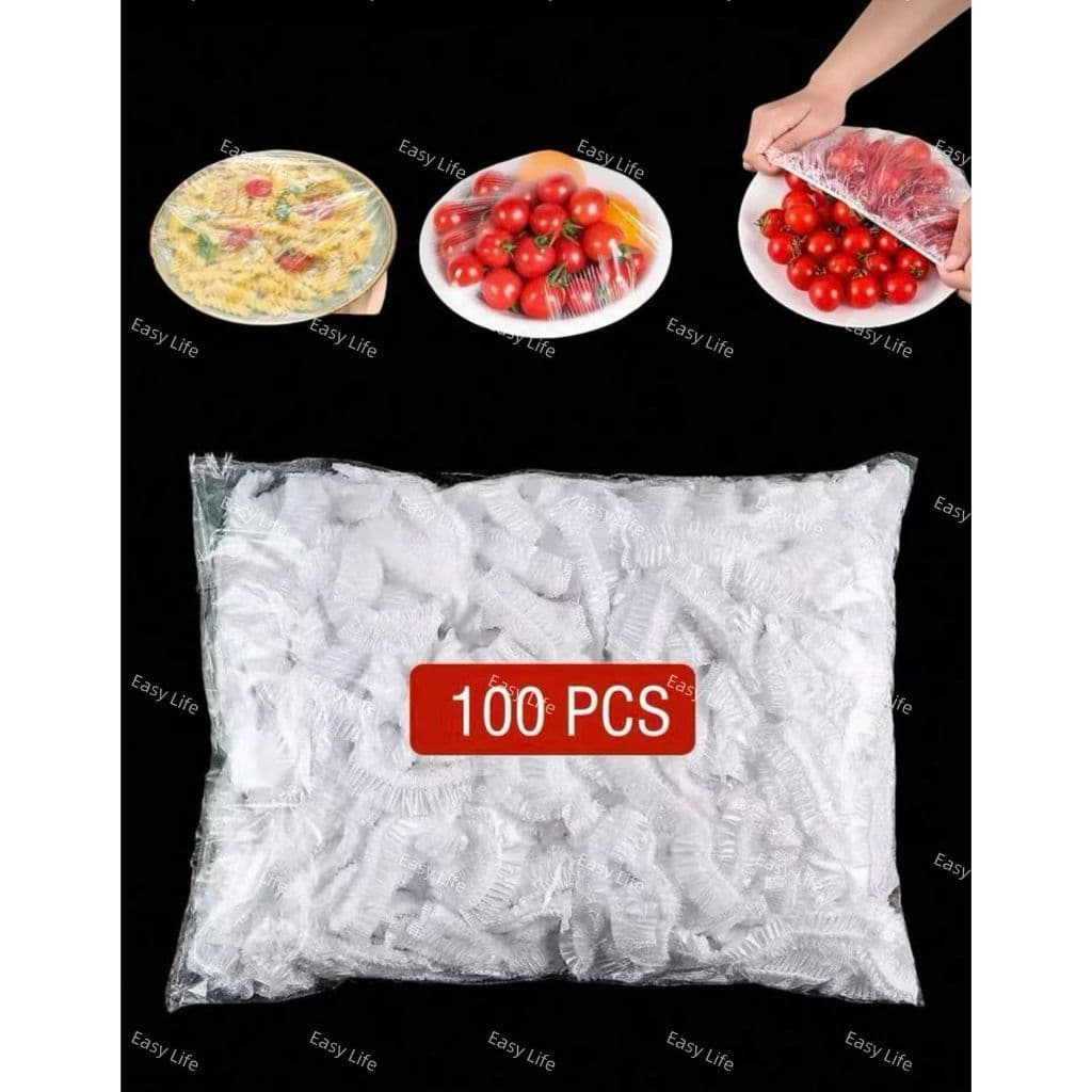 Tampas De Plástico Descartável Com 100 Peças Para Alimento