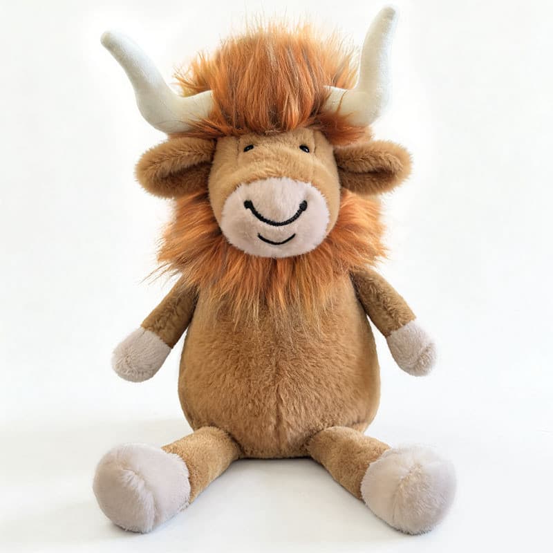 Grande vaca com chifres engraçado polvo roxo brinquedo de pelúcia polvo touro reconfortante boneca iaque Ragdoll ornamen