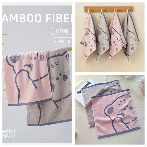 Novo estilo contador genuíno Oria toalha de fibra de bambu toalha quadrada toalha de rosto crianças toalha de banho XMH2