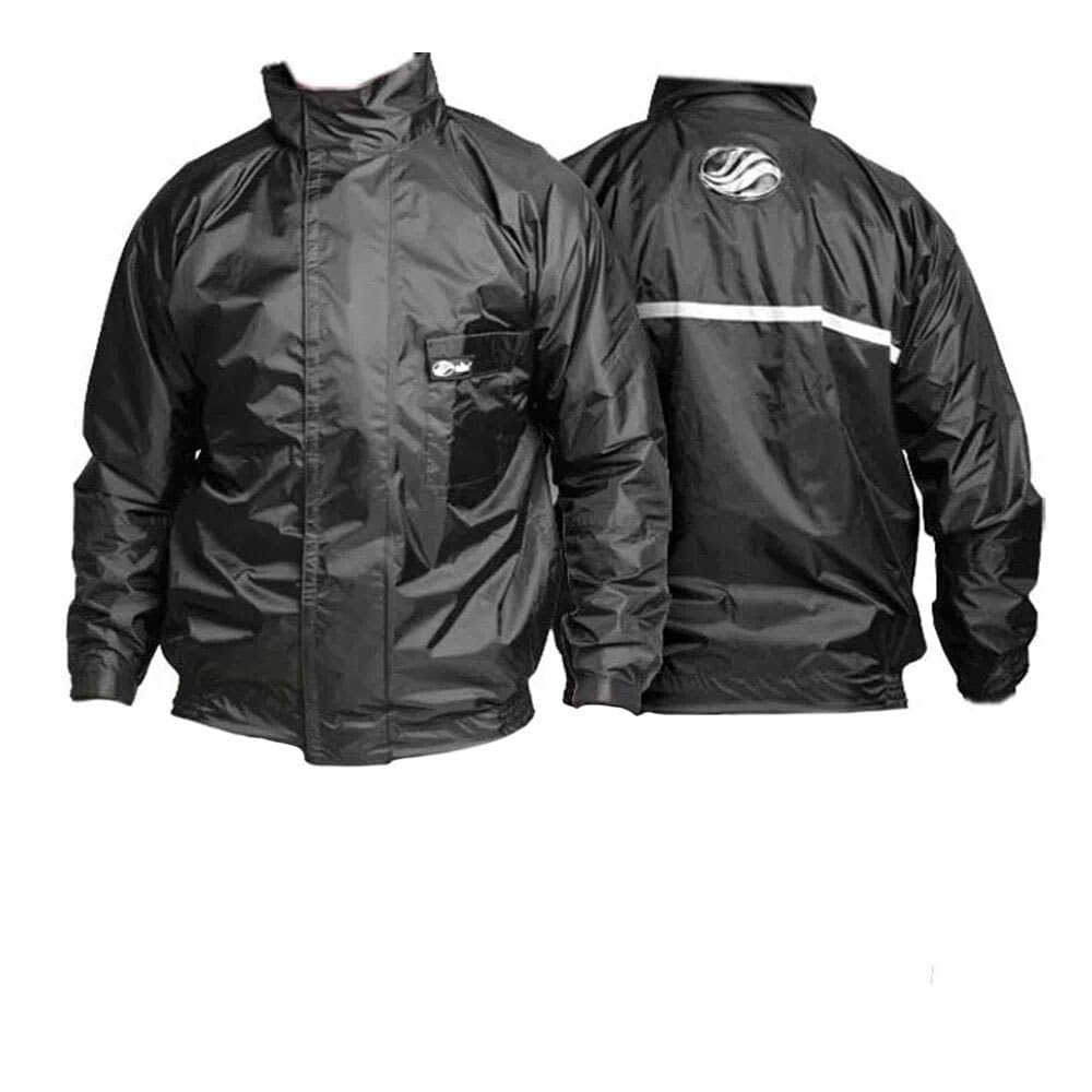 Jaqueta Chuva Alba Nylon Europa Preta Impermeável Motoqueiro Capa Protetora