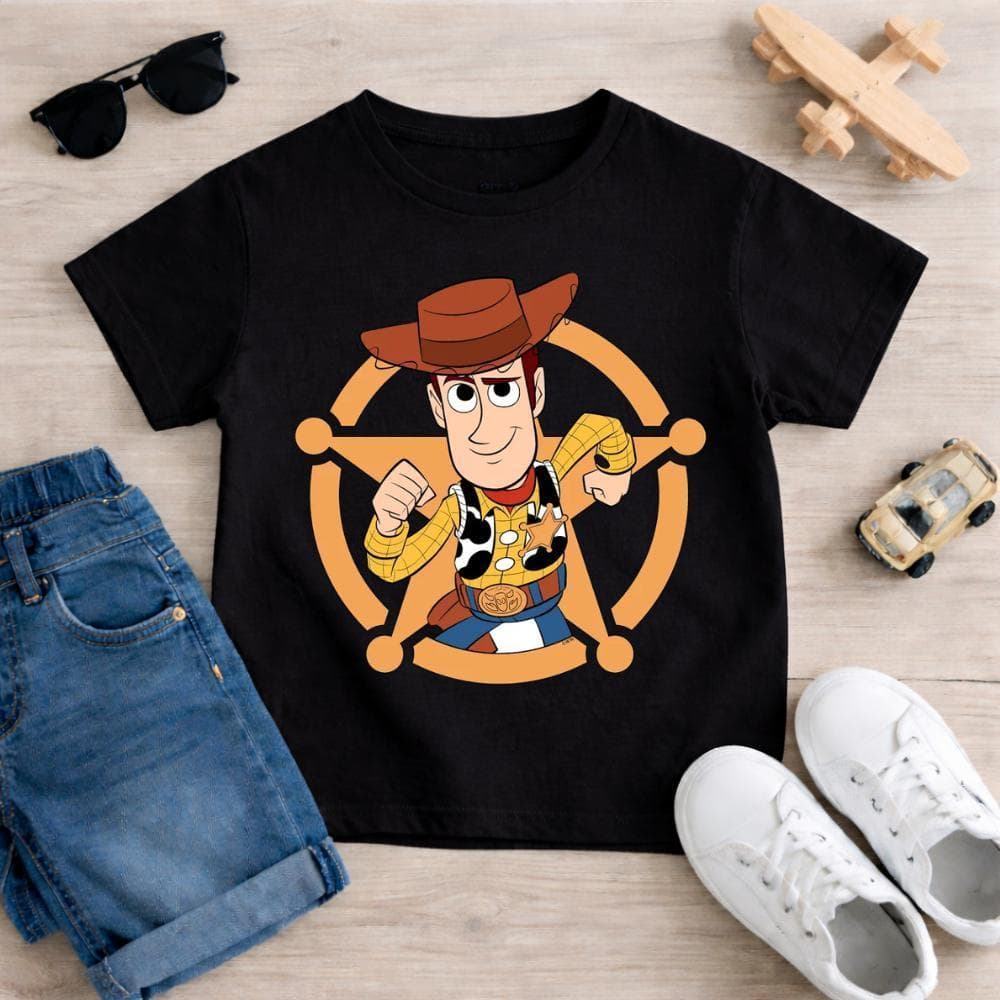 Camiseta Infantil Woody Toy Story 100% Algodão Premium – Super Confortável, Estampa Divertida, Unissex, Moda Kids