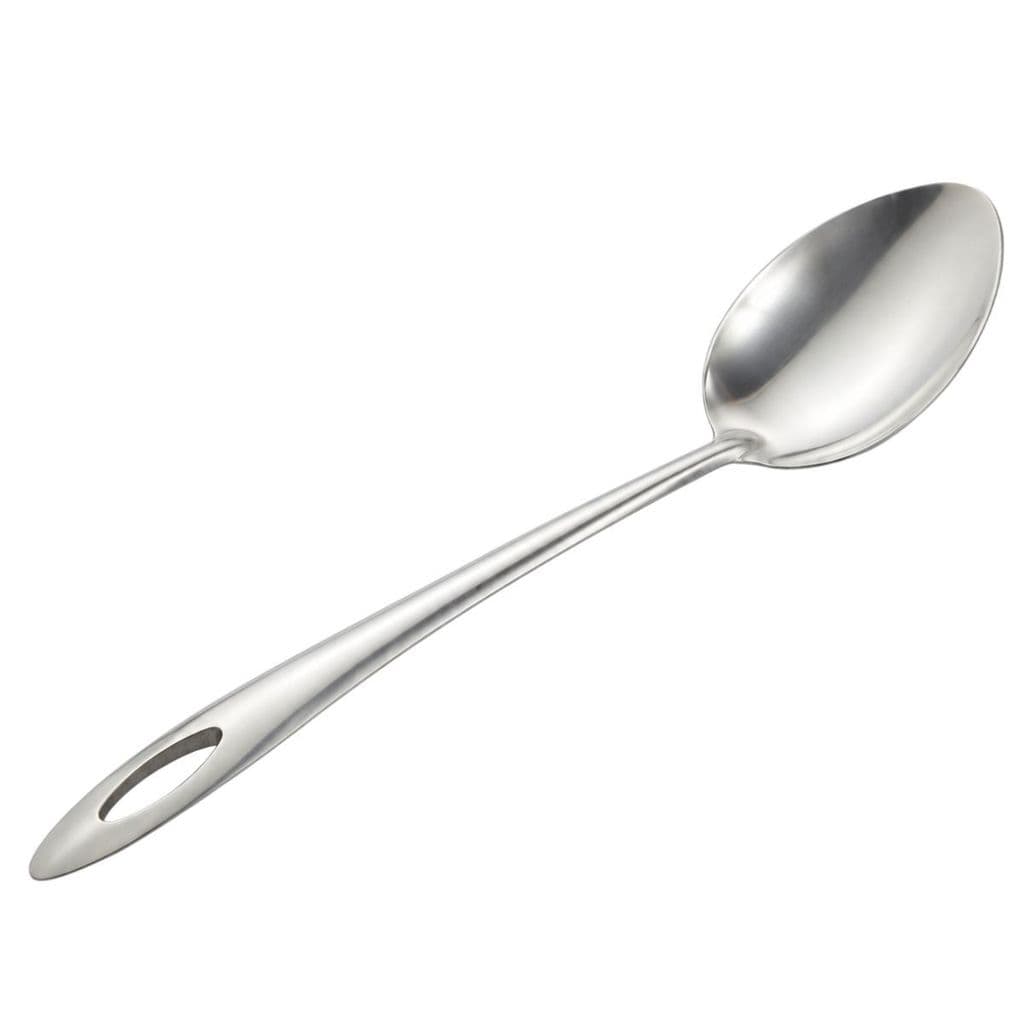 Colher de Mesa Aço Inoxidável Resistente Servir Alimentos Arroz Feijão Cozinha Restaurante Grande 26 cm
