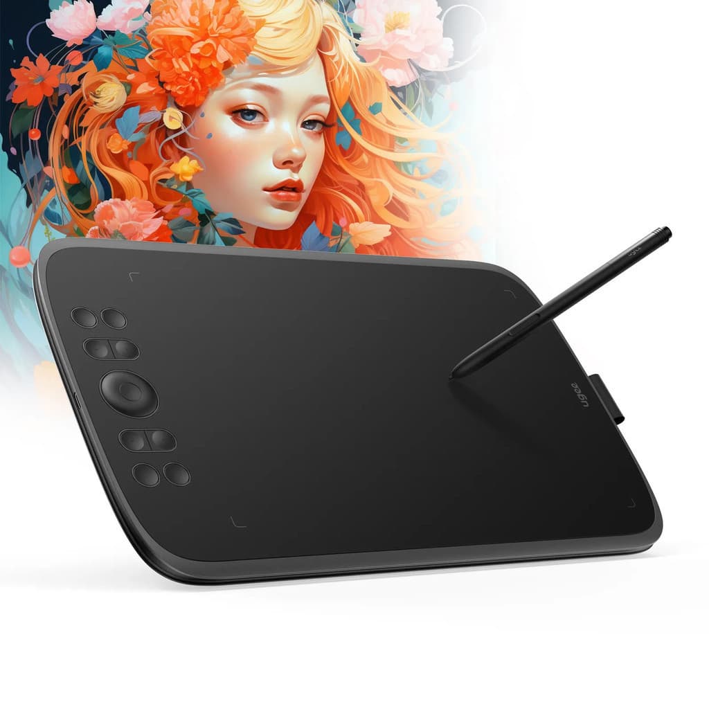 Mesa Digitalizadora UGEE M908 Profissional 16384 Níveis USB-C Compatível PC Mac Android Design Digital