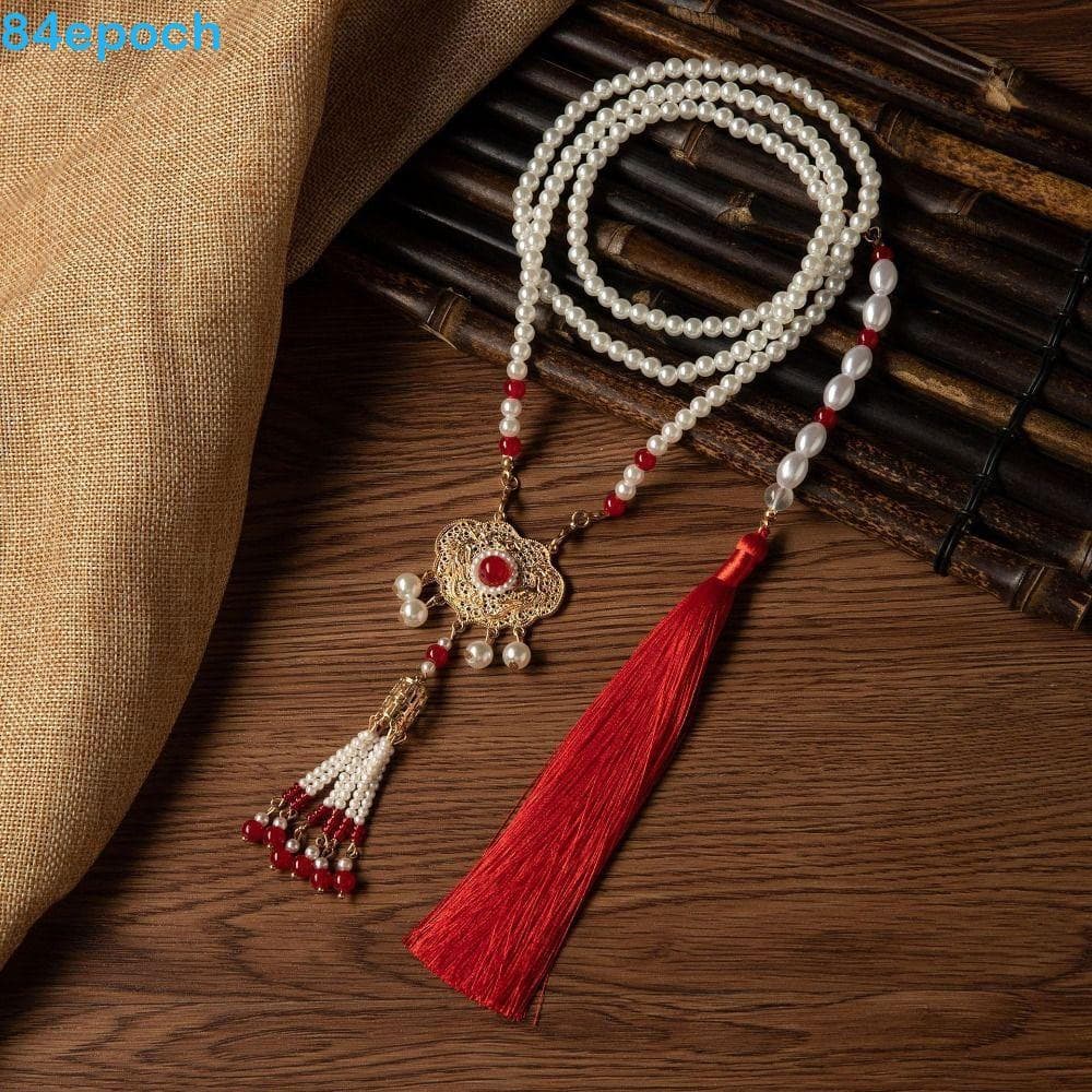 Colar Estilo Chinês BREPOCH , Colares Hanfu Elegantes Estéticos , Cheongsam Requintado Com Borlas