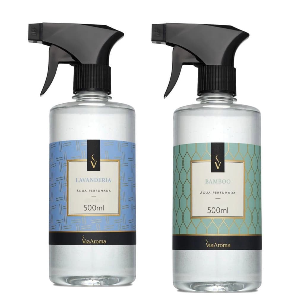 Água Perfumada 500ml Para Lençóis Roupas e Tecidos com Borrifador  - Via Aroma