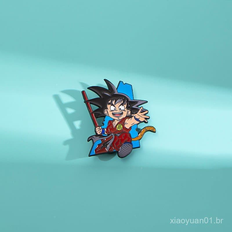 Acessórios de Anime Dragon Ball em Metal, Broche Decorativo para Roupas e Bolsas, Liga 7RAB
