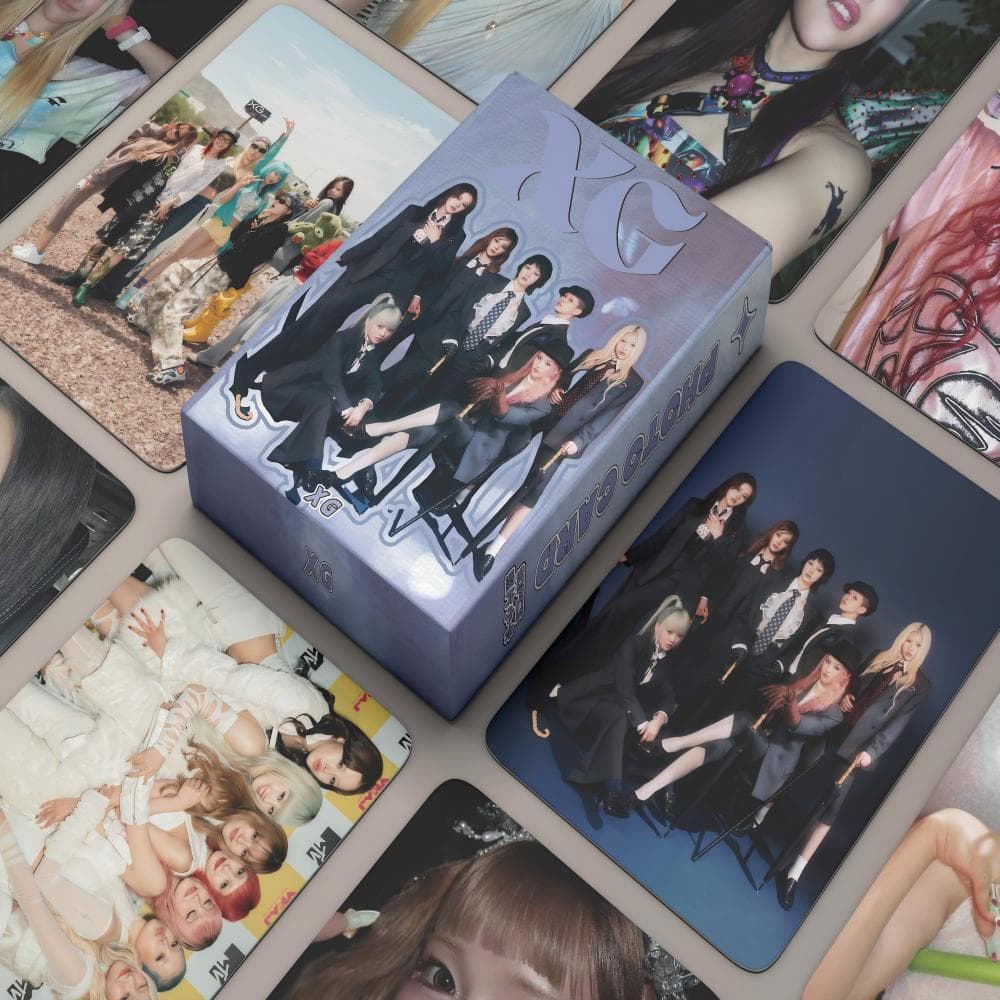 LINXX 50 Pcs XG Cartões Holográficos A Laser Lomo Postais Kpop Série