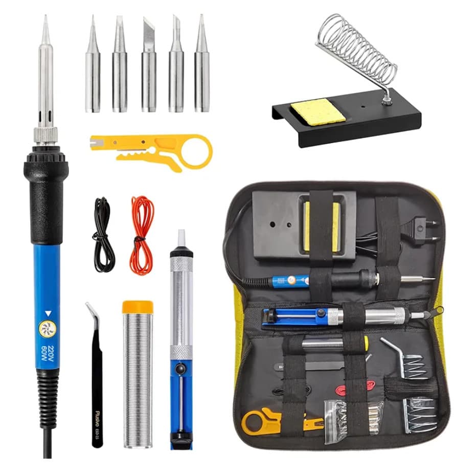 Kit Ferro De Solda Profissional 60w Ajustável Temperatura 2
