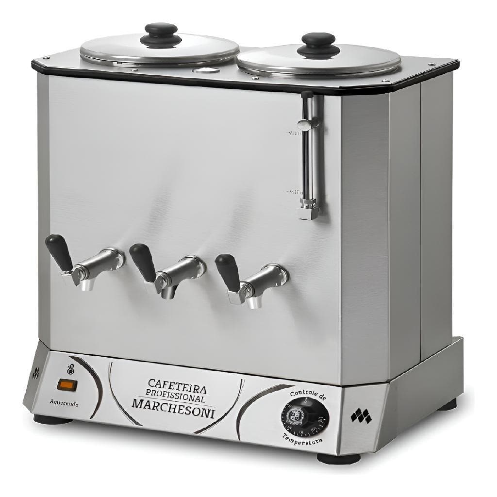 Cafeteira Eletrica 220V 16 Litros 2x 8L Profissional Café Chá Leite Achocolatado Refeitório