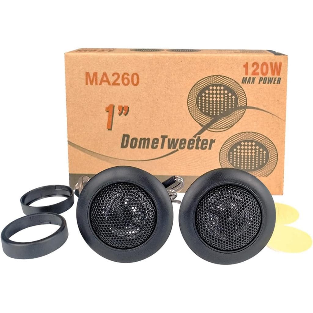 Tweeters de 1 Polegada para Áudio Automotivo, Alto-falantes de Porta, Super Tweeter para Componentes de Carros, Preto (P