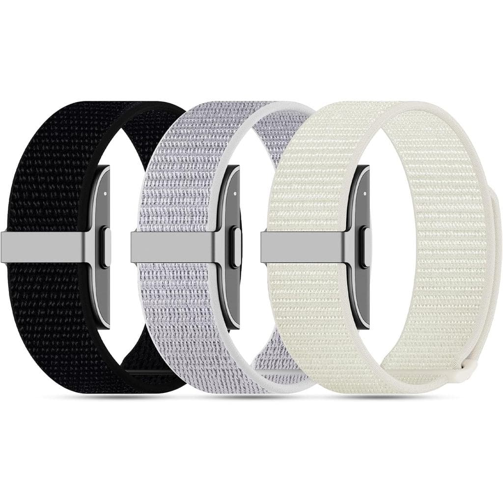 Conjunto de 3 Pulseiras de Substituição em Nylon Compatíveis com Hume Health Band, Pulseira Macia, Respirável e Ajustáve