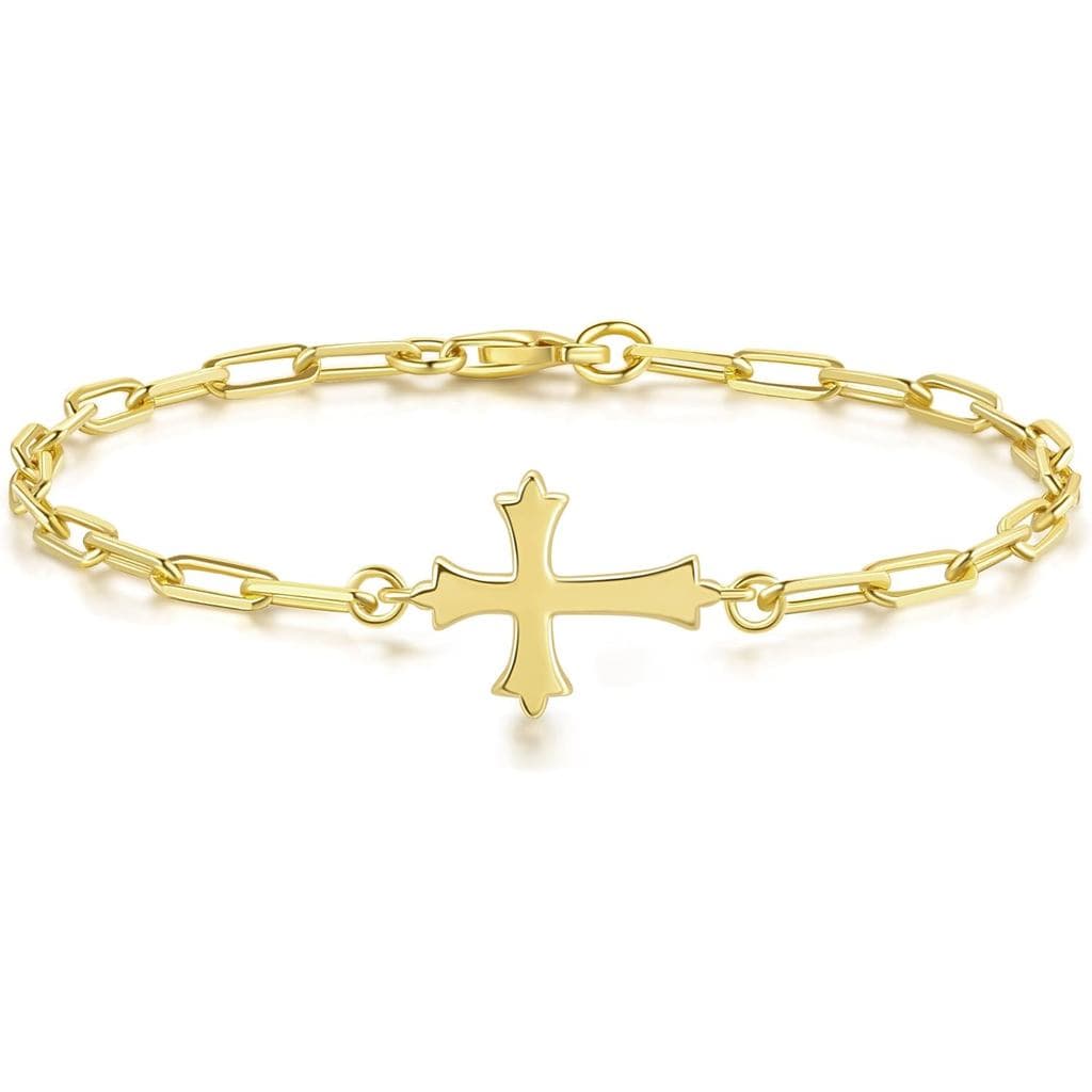 Pulseiras de Ouro 14K para Mulheres, Pulseiras de Corrente de Ouro para Mulheres, Pulseira de Clipe para Mulheres, Linha